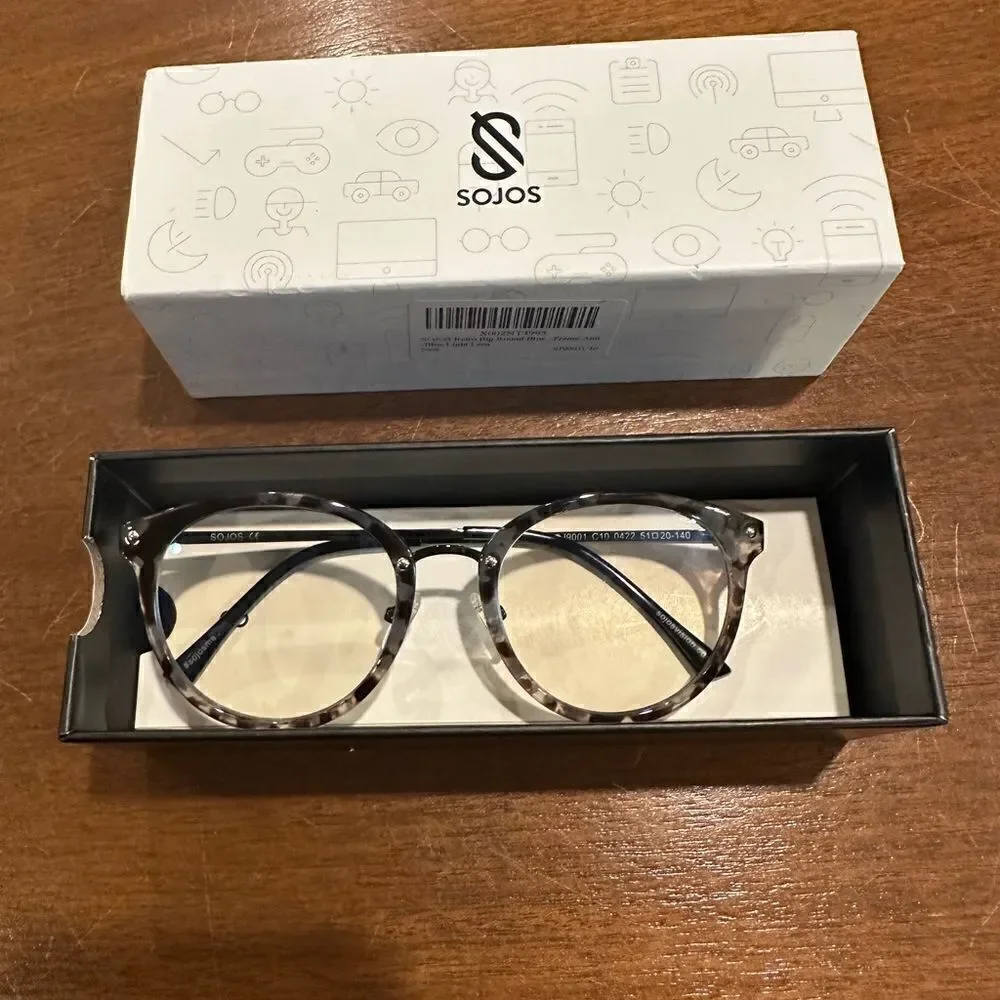 SOJOS SJ 9001 C1 0318 Tortoise Eyeglasses Frame 51-20-140mm B46mm / blue light